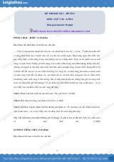 Đề số 8 - Đề kiểm tra học kì 1 (Đề thi học kì 1) - Ngữ văn 8
